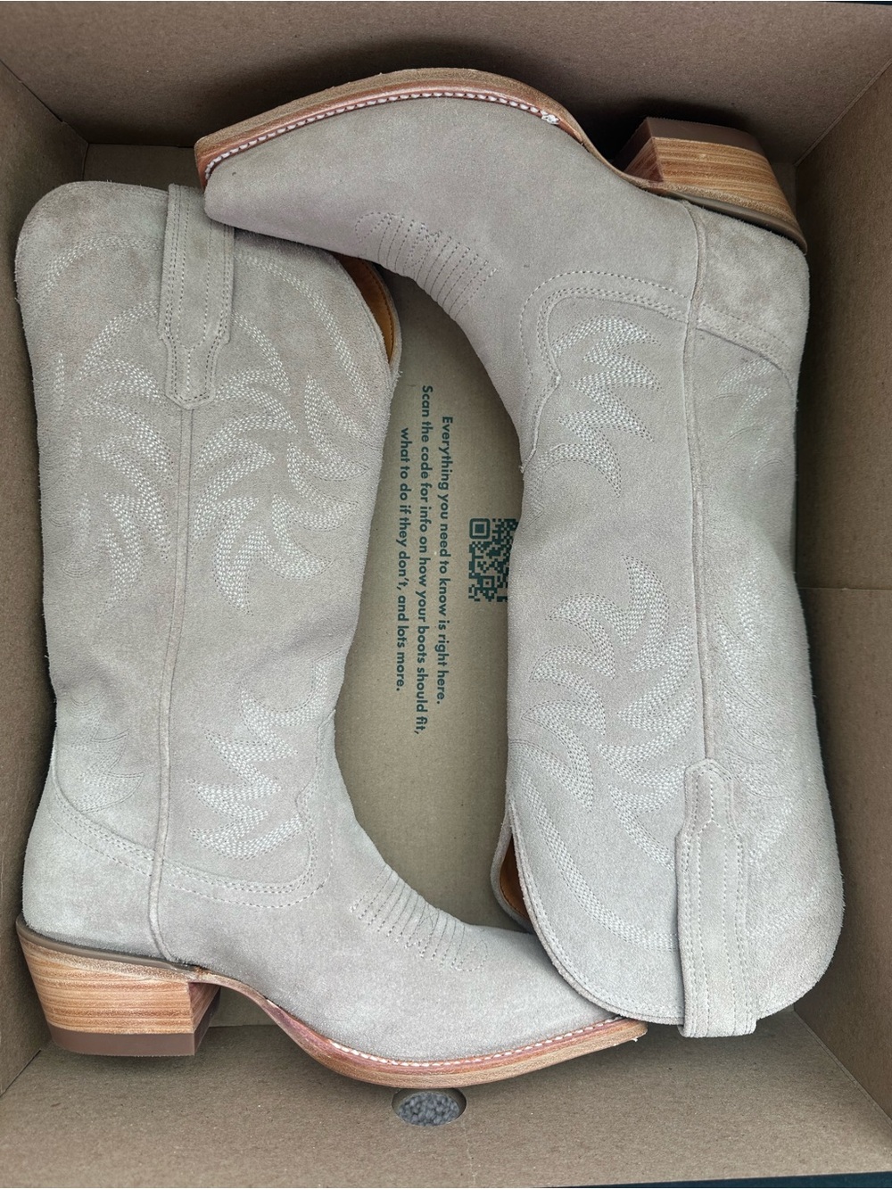 Tecovas The Annie Fawn Suede Boots Size 7 WORN ONCE - Picture 5 of 8